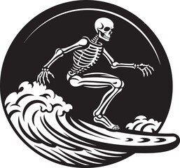 Ghostly Glide Skeletons on the Crest of Waves