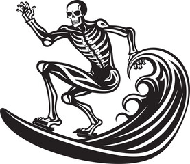 Ethereal Eddies Skeletons Dance on the Waves