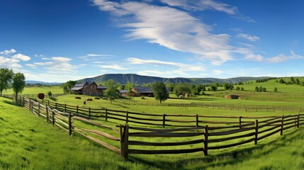 Fototapeta na wymiar countryside panorama farm