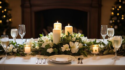 Fototapeta premium chic holiday table setting