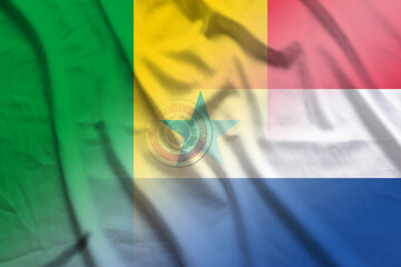 Senegal and Paraguay political flag transborder contract PRY SEN © dmitriy