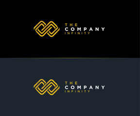 Infinity Gold Modern Logo Elegant Element 