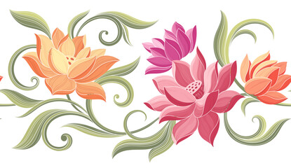 Pattern with flowers vector concept