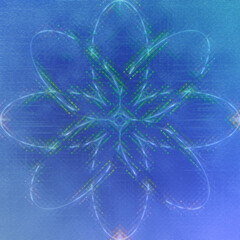 An abstract iridescent star burst background image.