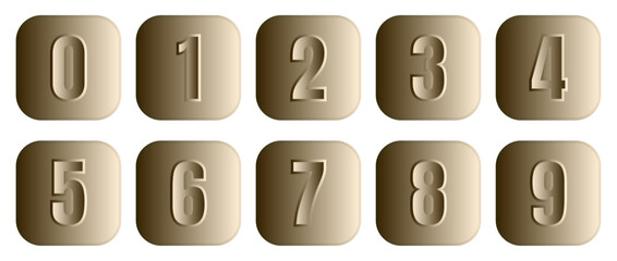 Buttons/icons with numbers from zero to nine.