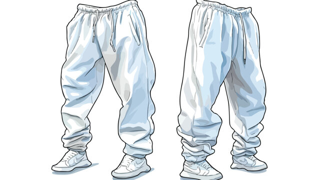 Sweatpants Vector Illustration with Copy Space