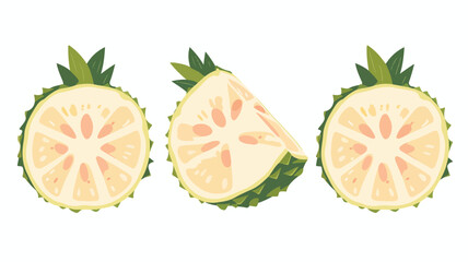 Sugar Apple Fruit: Flat Vector Illustration