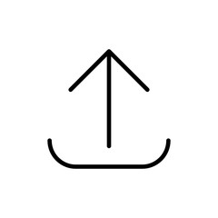 Upload icon vector. load data symbol