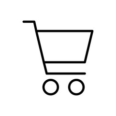 Shopping icon vector. Shopping cart icon. Trolley icon vector