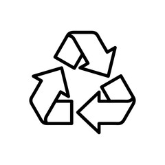 Recycle icon vector. Recycling vector icon.