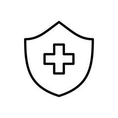 Health insurance icon vector. Insurance health document icon