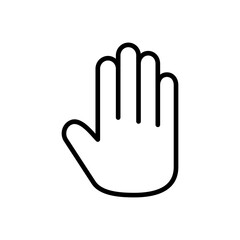 Hand icon vector. hand vector icon, palm