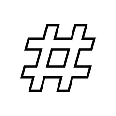 Hashtag icon vector. hashtag symbol