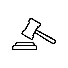 Gavel icon vector. judge gavel icon vector. law icon vector. auction hammer