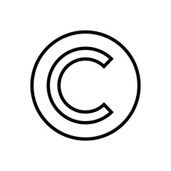 Fototapeta premium Copyright icon vector. copyright symbols