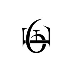 6e lettering initial monogram logo design