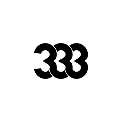 333 typography letter monogram logo design