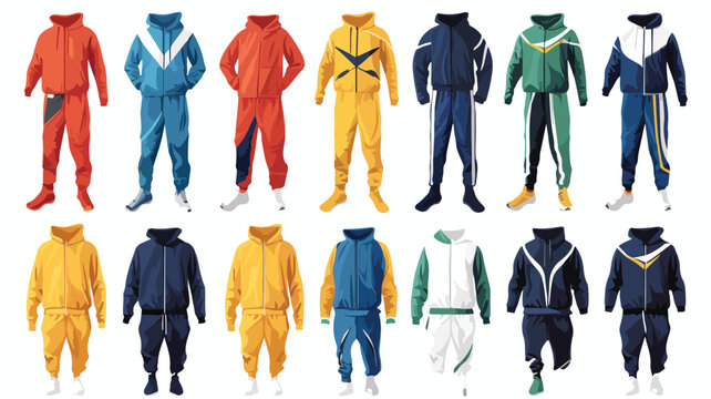 Track Suit Designs for Players Sports: Vector