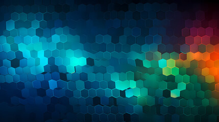 Fototapeta premium Modern science background hexagon lines and points wave flow abstract background