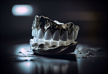 Whitening splints, whitening gel to apply. Generative AI