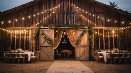 elegant barn weddings - obrazy, fototapety, plakaty