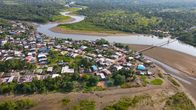 Foto a&eacute;rea del corregimiento El Valle, perteneciente al Municipio de Bah&iacute;a Solano en el Departamento del Choc&oacute;