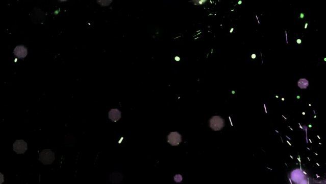 Fireworks Bokeh Loop.
Animation of fireworks with bokeh elements on an alpha channel background in a seamless loop.