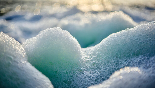Foamy texture background with bright ambience, symbolizing fullness and vitality