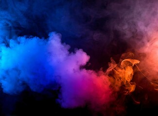 Fototapeta na wymiar Multicolored smoke background