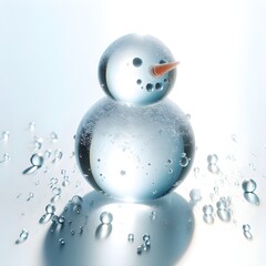 Obraz premium glass snowman