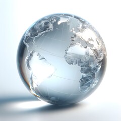 Glass world globe