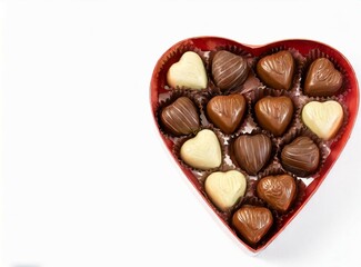 Heart shaped box with chocolates