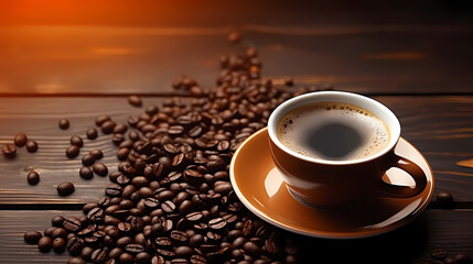 Fototapeta premium Coffee commercial shooting PPT background poster wallpaper web page