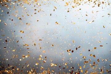 Elegant gold confetti celebration background Ideal for festive occasions and glamorous events