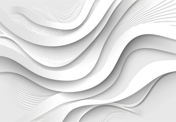 Elegant White Wave Patterns on Neutral Backdrop