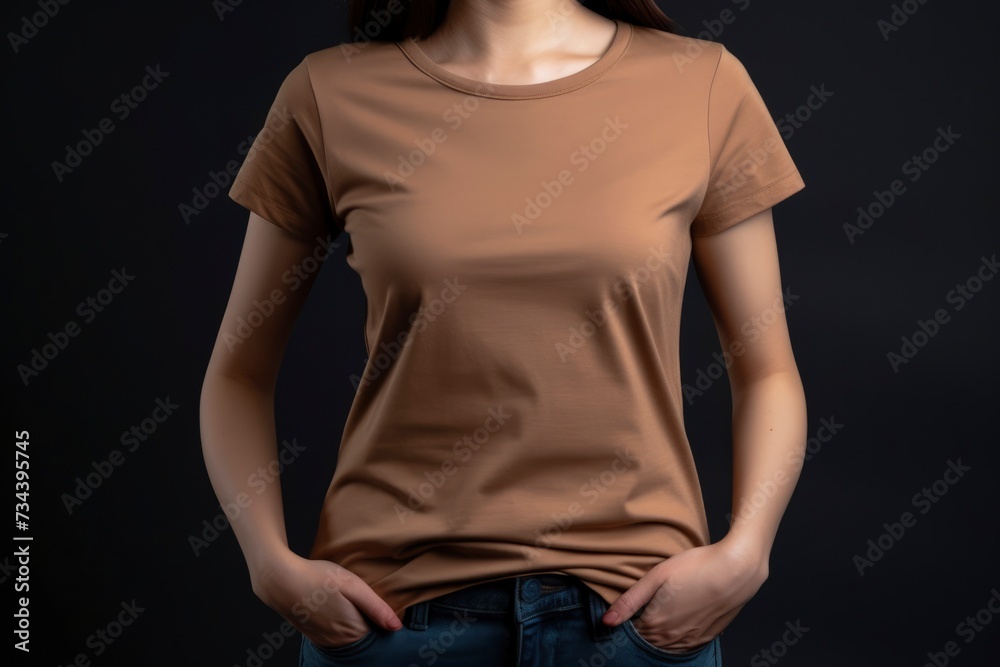 Wall mural Blank t-shirt mockup template for design