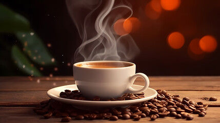 Fototapeta premium Coffee close-up background, business shot