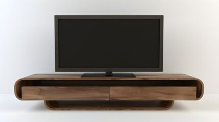 3d render illustration of wooden TV stand	