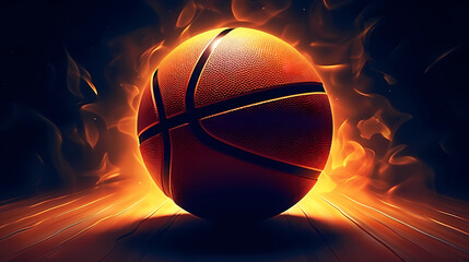 Obraz premium Basketball illustration, sport concept