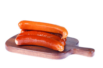 Sausages, isolated on a white background