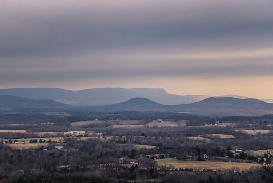 Looking Out From The Top Of South Mountain Scenic Overlook On Hwy. 65 Just Outside Of Marshall, Arkansas 