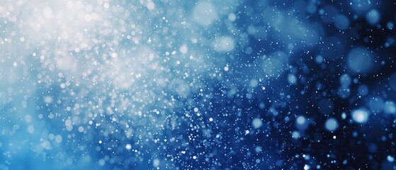 Sparkling Blue Bokeh Lights Abstract Background