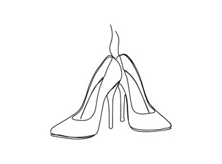 Shoes Single Line Drawing Ai, EPS, SVG, PNG, JPG zip file