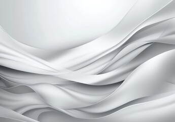 Obraz premium Elegant Silver White Waves Abstract Background
