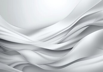 Elegant Silver White Waves Abstract Background