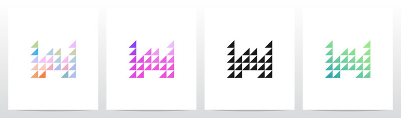 Right Triangles Letter Logo Design W