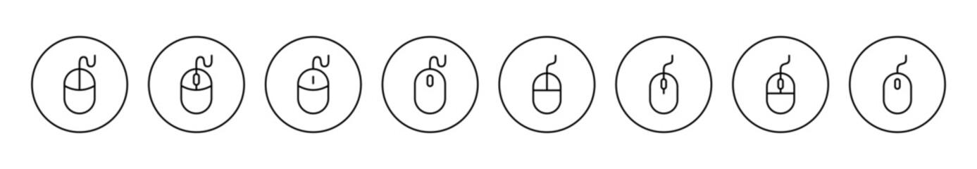Mouse icon set vector. click sign and symbol. pointer icon vector.