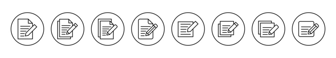 Note icon set vector. notepad sign and symbol