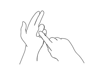 Hands, Signs Single Line Drawing Ai, EPS, SVG, PNG, JPG zip file