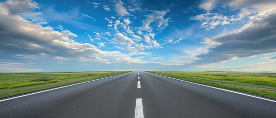 Open Highway Through Verdant Countryside Landscape